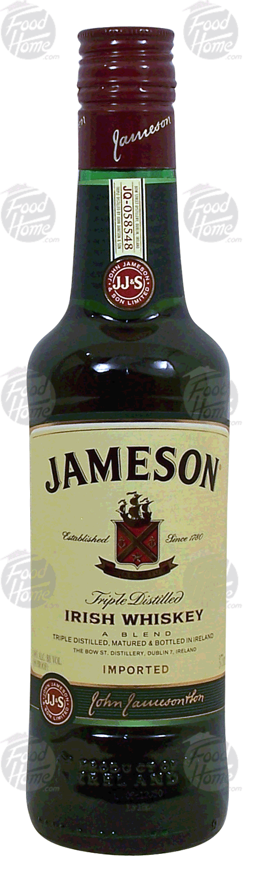 Jameson  irish whiskey, triple distilled, 40% alc. by vol. Full-Size Picture